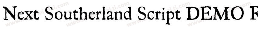 Next Southerland Script DEMO Regula字体转换